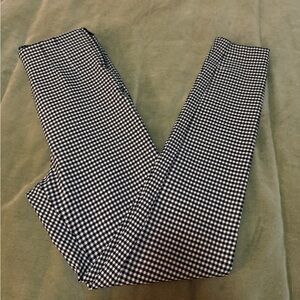 Zara Black and White Checkered Pants
